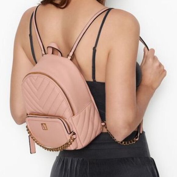 BNWT  VICTORIA"S SECRET MINI SMALL BACKPACK BAG PURSE PINK SOLD OUT - Picture 1 of 10